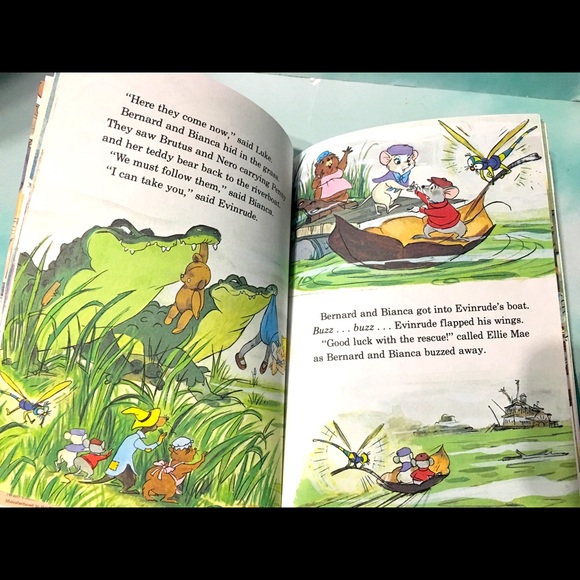 WALT DISNEY’S VTG 70s THE RESCUERS. HARDCOVER BOOK - Picture 9 of 15